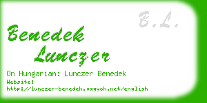 benedek lunczer business card